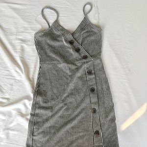 Striped Ribbed Bodycon Dress